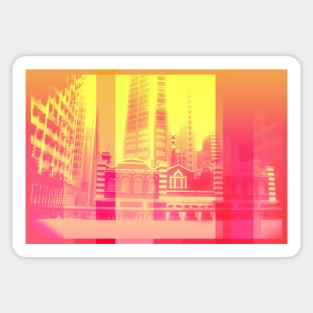 Globalization and climate change City in the light Sticker